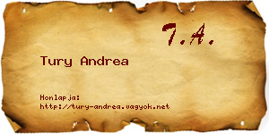 Tury Andrea névjegykártya